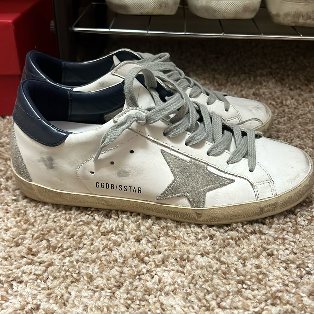 GOLDEN GOOSE Superstar Distressed Sneakers Sz 37 7